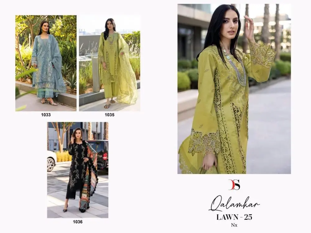 DEEPSY SUITS QALAMKAR LAWN 25 NX with open images