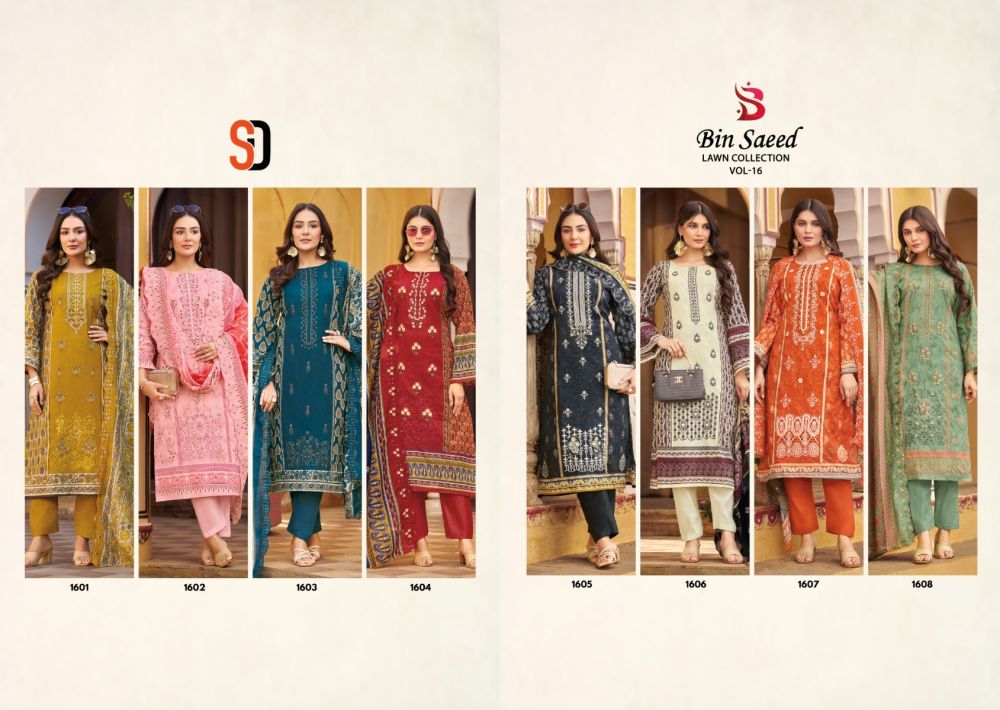 SHARADDHA DESIGNER BIN SAEED VOL 16 WITH OPEN IMAGES