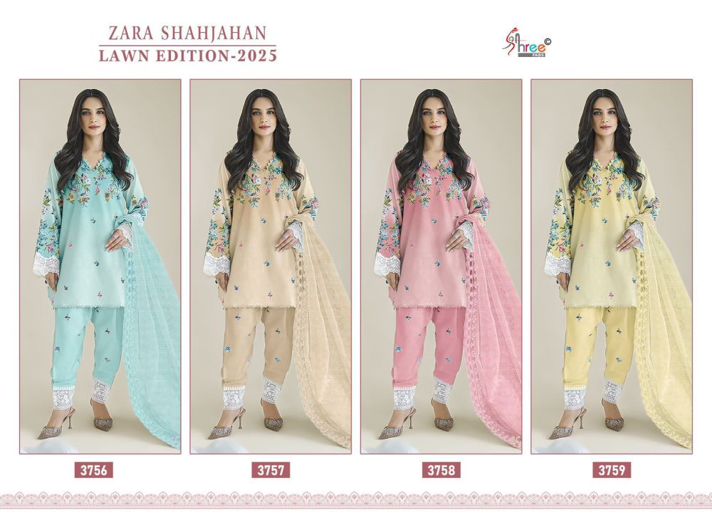 Shree fabs ZARA SHAHJAHAN LAWN EDITION 25