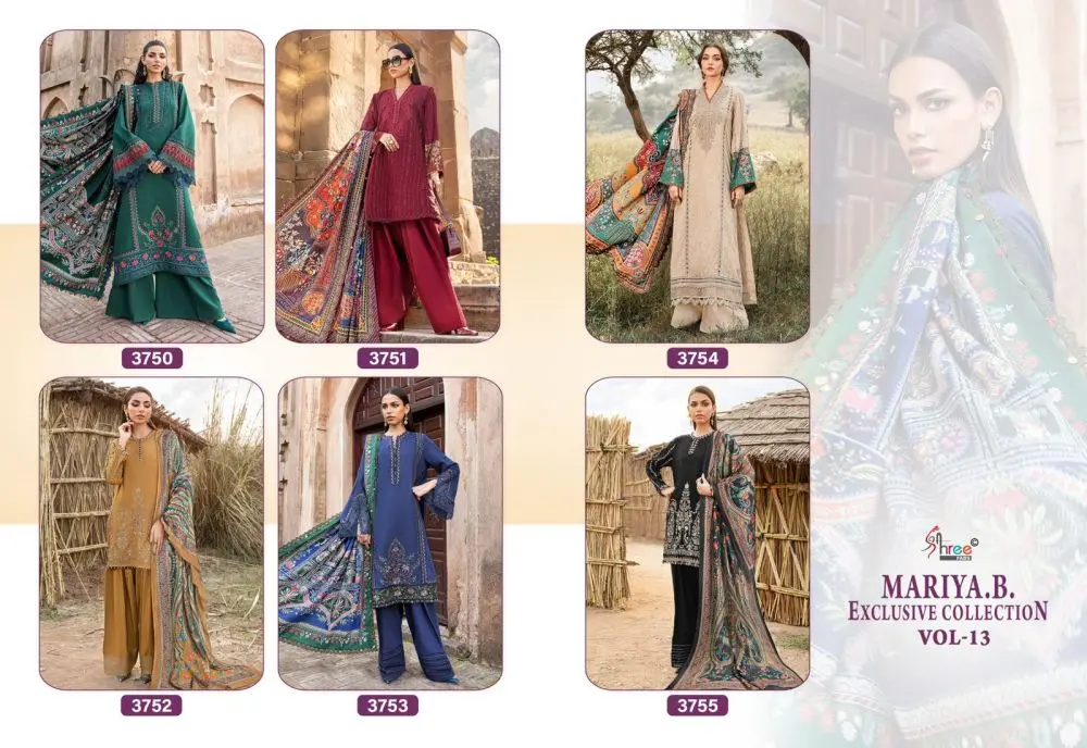 Shree fabs MARIA B EXCLUSIVE COLLECTION VOL 13 chiffon dupatta