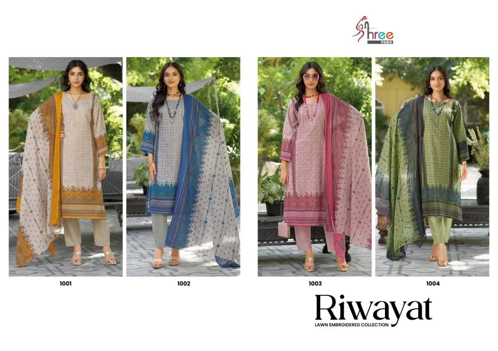 SHREE FABS RIWAYAT LAWN EMBROIDERED COLLECTION 2025