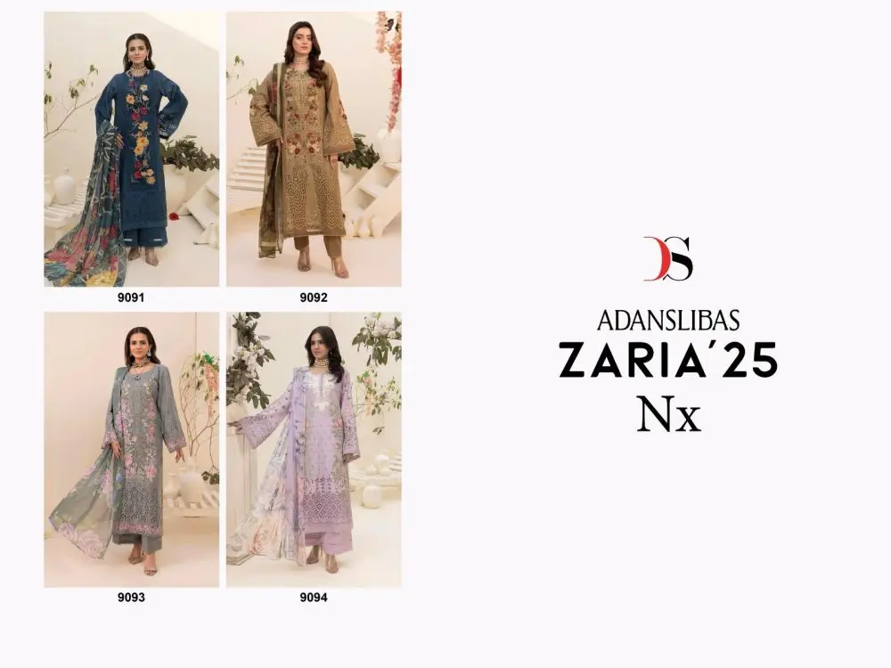 DEEPSY SUITS ADAN LIBAS ZARIA 25 NX chiffon dupatta with open images