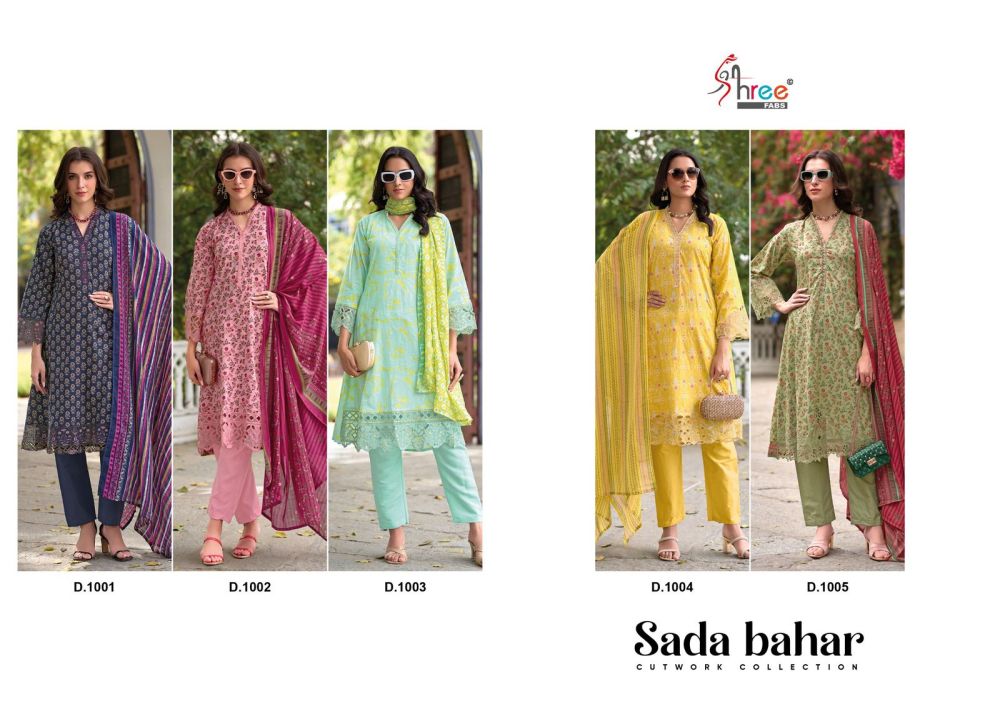 SHREE FABS SADABAHAR CUTWORK COLLECTION cotton dupatta