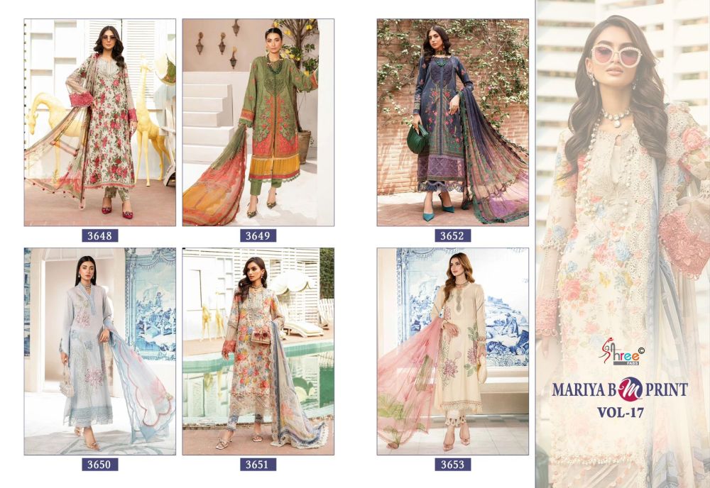 Shree fabs Mariya b m print vol 17 Cotton Dupatta with open images