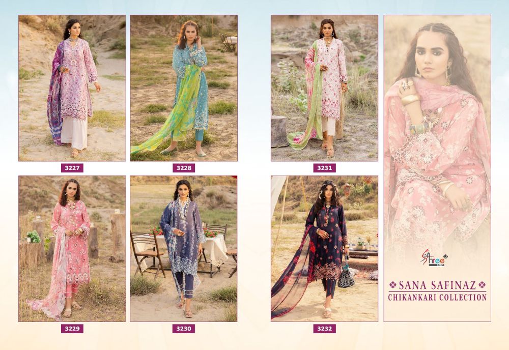 SHREE FABS SANA SAFINAZ CHIKANKARI COLLECTION Chiffon Dupatta