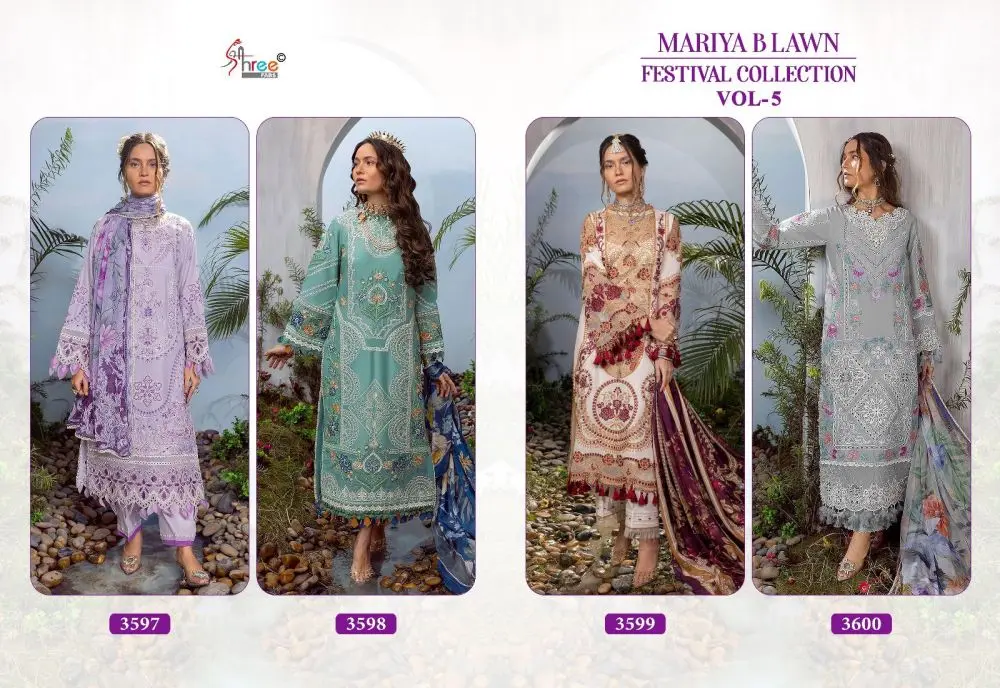 SHREE FABS MARIYA B LAWN FESTIVAL COLLECTION VOL 5 Chiffon Dupatta with open images
