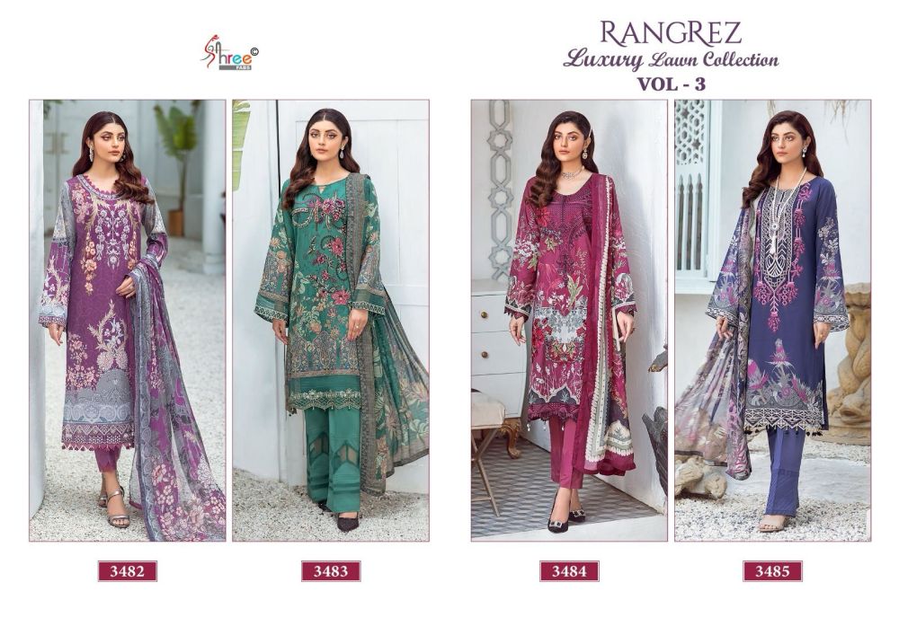 SHREE FABS RANGREZ LUXURY LAWN COLLECTION VOL 3 Cotton Dupatta