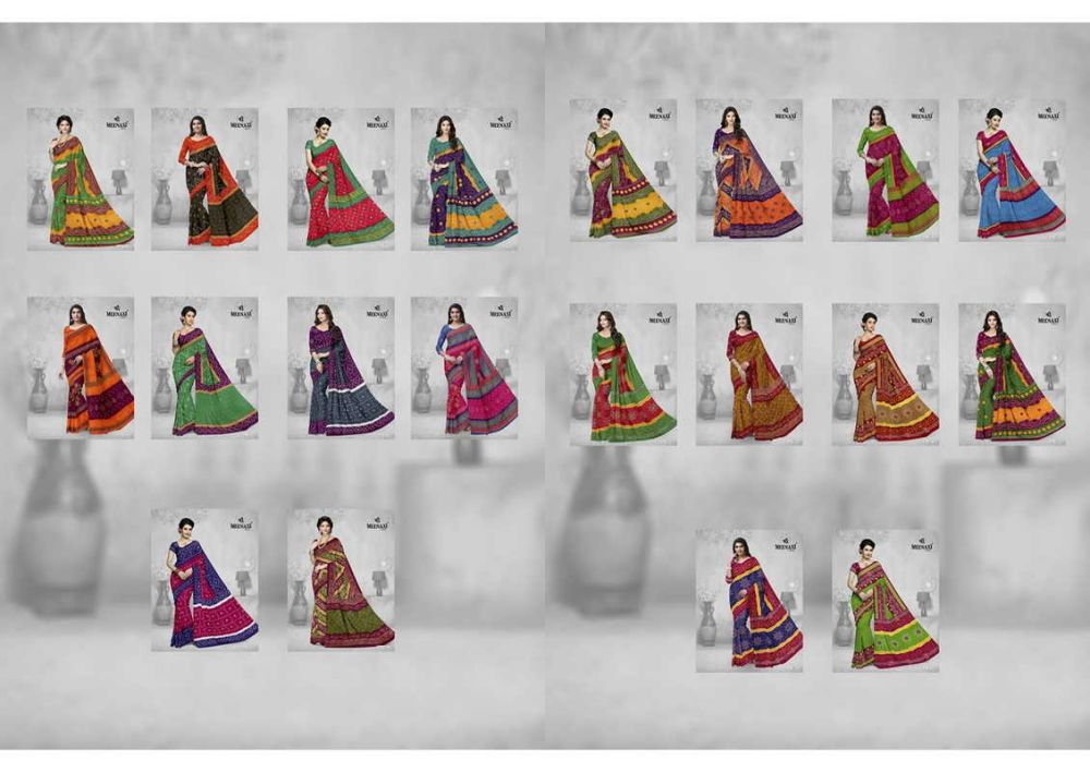 SHREE MEENAXI BANDHANI COTTON SAREES VOL 1