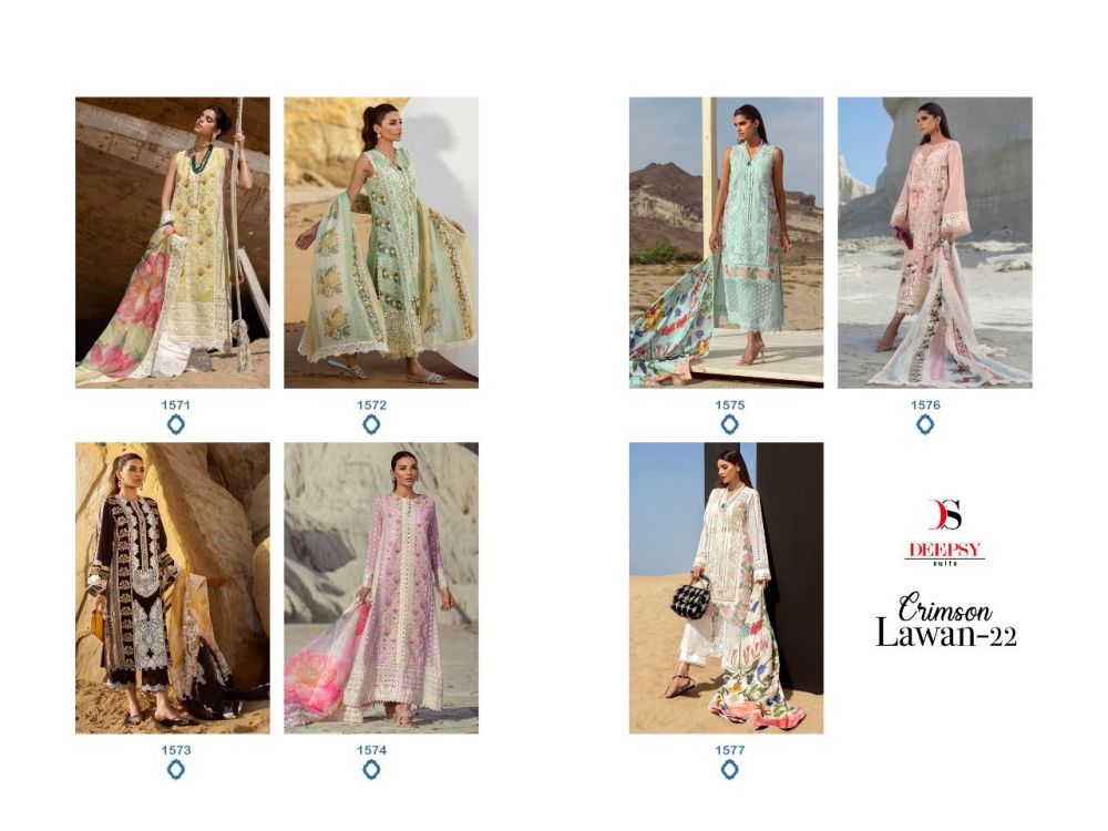 Deepsy Crimson Lawn 22 with Open images