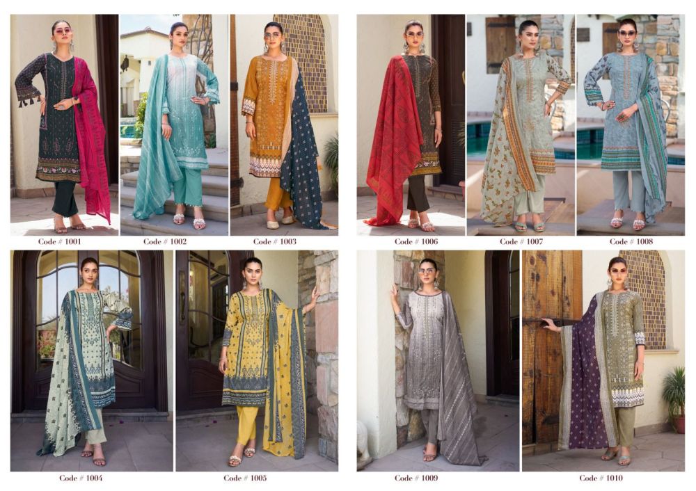 ISHAAL Embroidered lawn vol 9