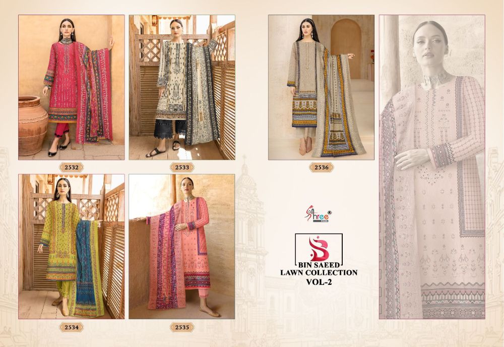 Shree fabs BIN SAEED LAWN COLLECTION vol 2