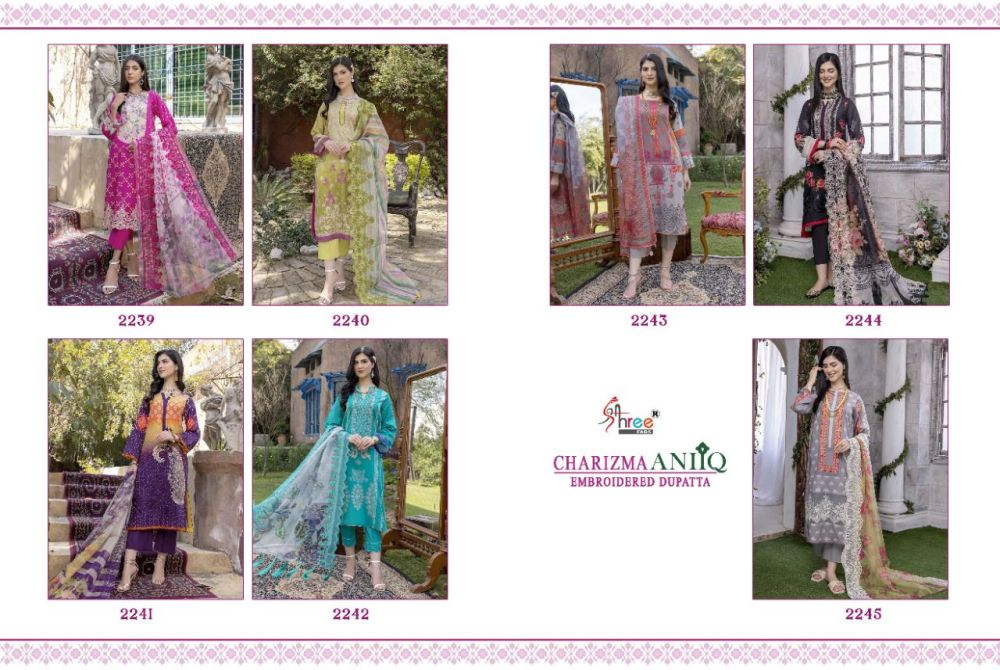 Shree Fabs Charisma Aniq Embroidered Cotton Dupatta with Open Image