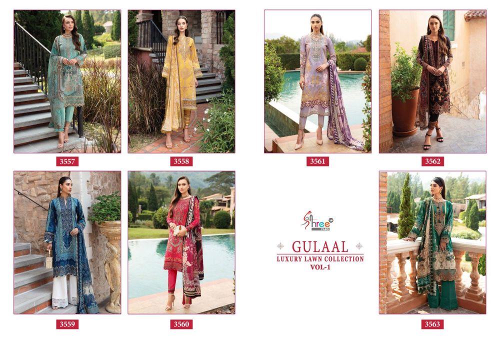 SHREE FABS Gulaal LUXURY LAWN COLLECTION Cotton Dupatta