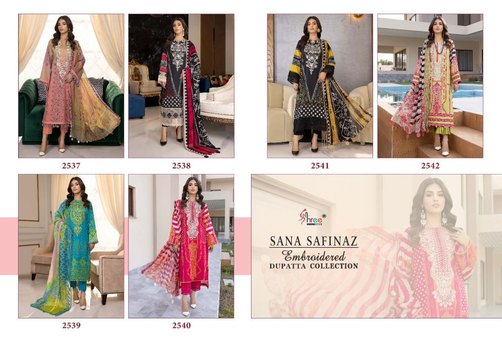 SHREE FABS SANA SAFINAZ  EMBROIDERED DUPATTA COLLECTION Cotton Dupatta