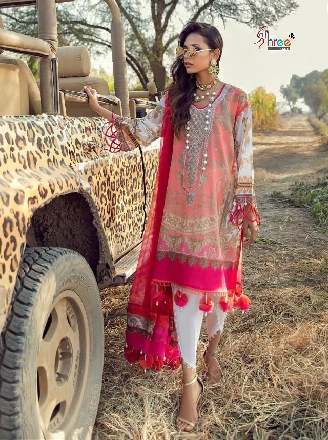Shree Fabs Sana Safinaz Premium Lawn Collection Vol 4 Chiffon Dupatta with Open Image