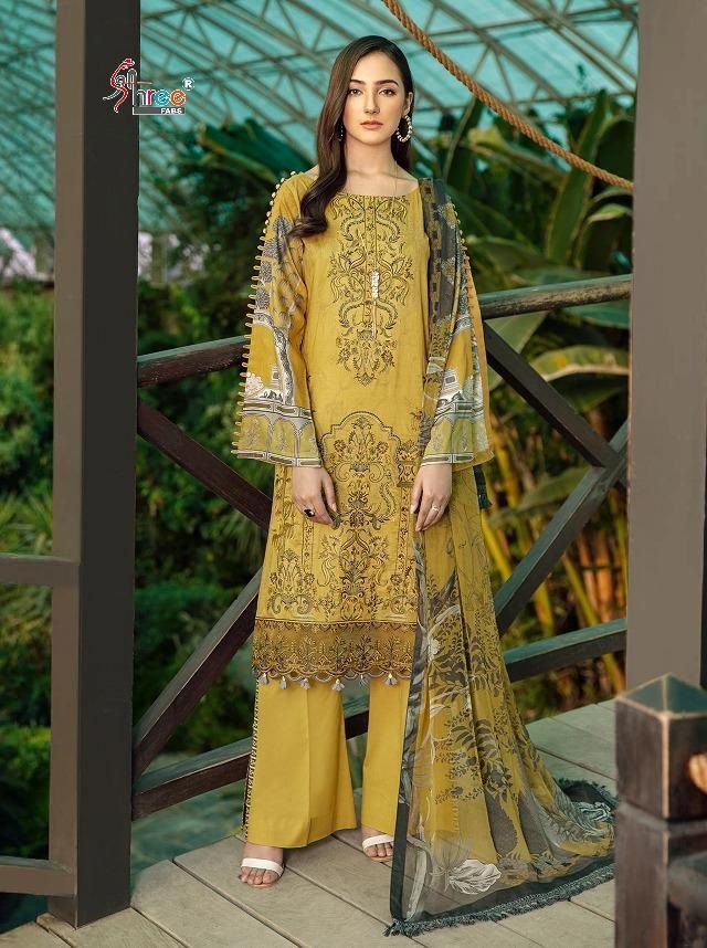 Shree Fabs Zarkash Luxury Lawn Collection Vol 2 Chiffon Dupatta with Open Image