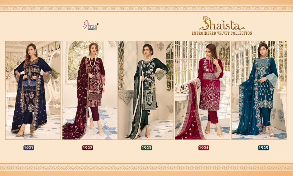 Shree Fabs Shaista Embroidered Velvet Collection
