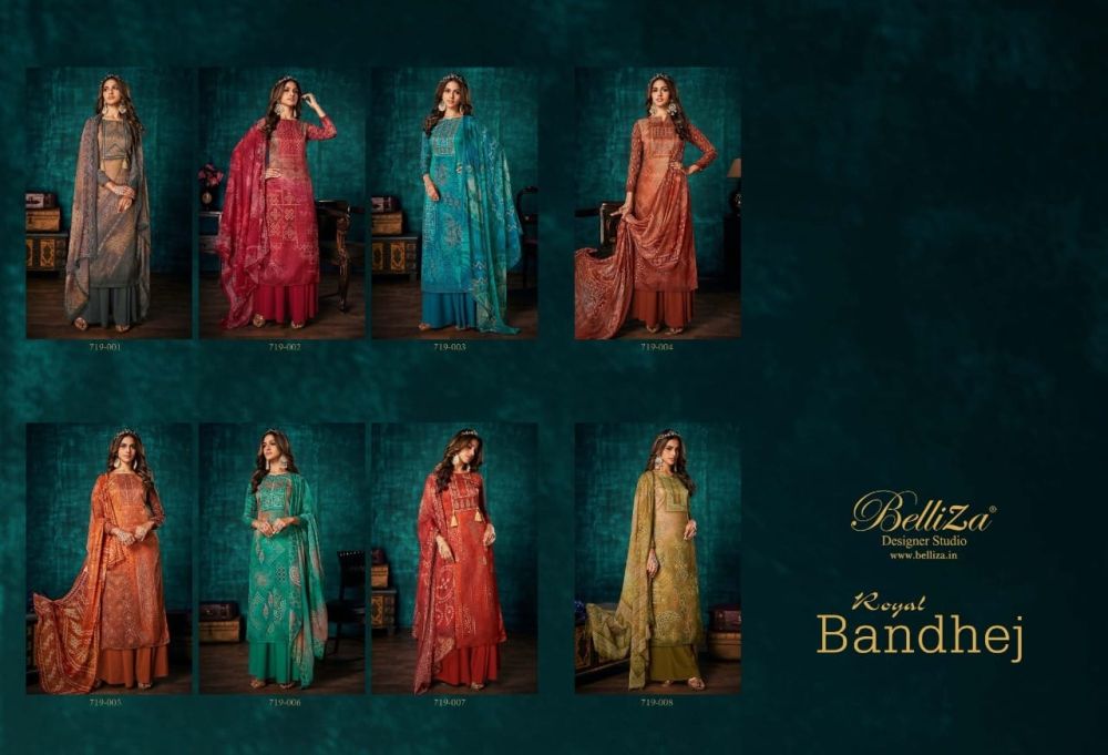 Belliza Royal Bandhej Pashmina
