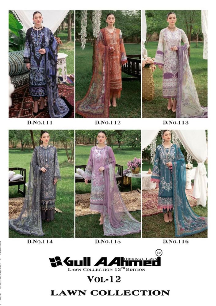 Gul Ahmed vol 12 Lawn Collection with Open Images