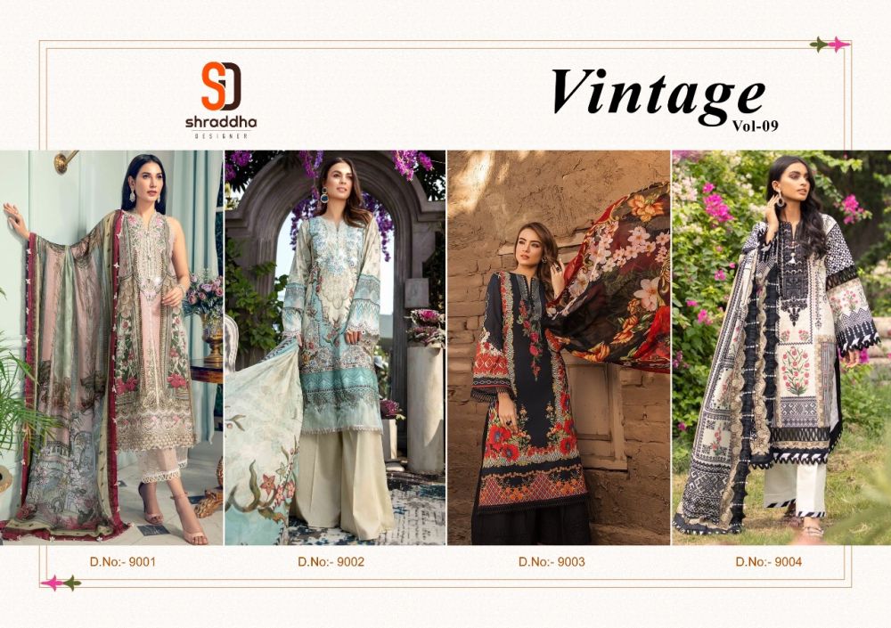 SHARADDHA VINTAGE VOL 9 Chiffon Dupatta with open images