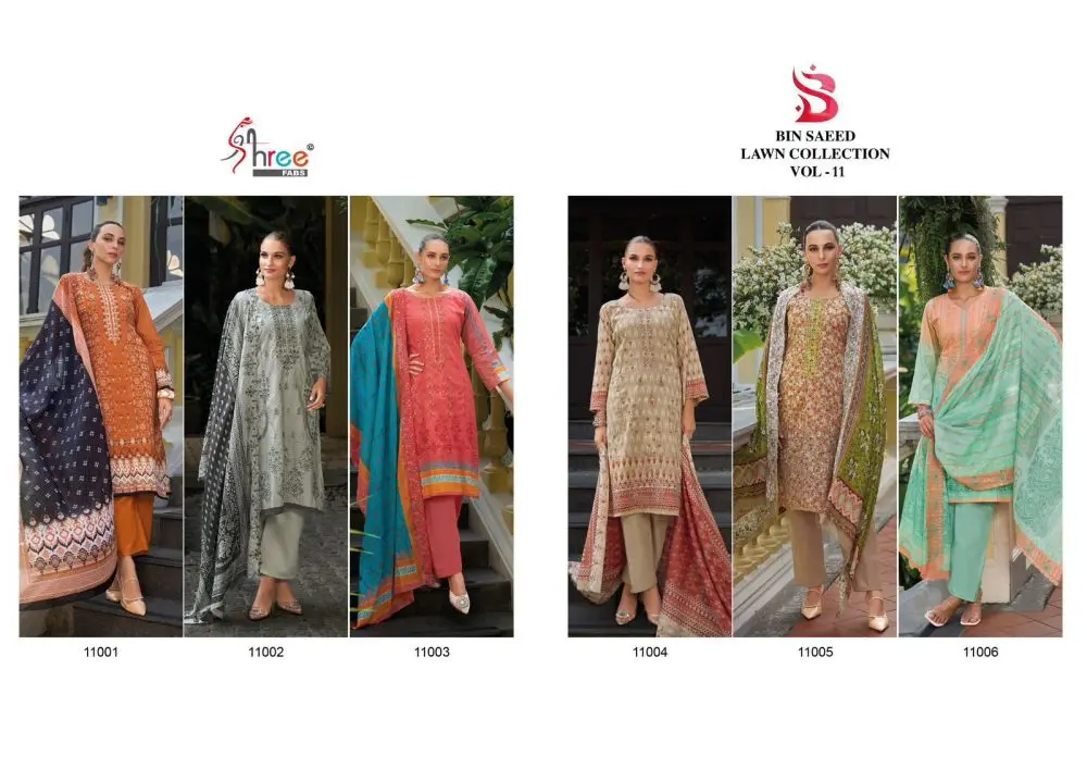 Shree fabs BIN SAEED LAWN COLLECTION VOL 11
