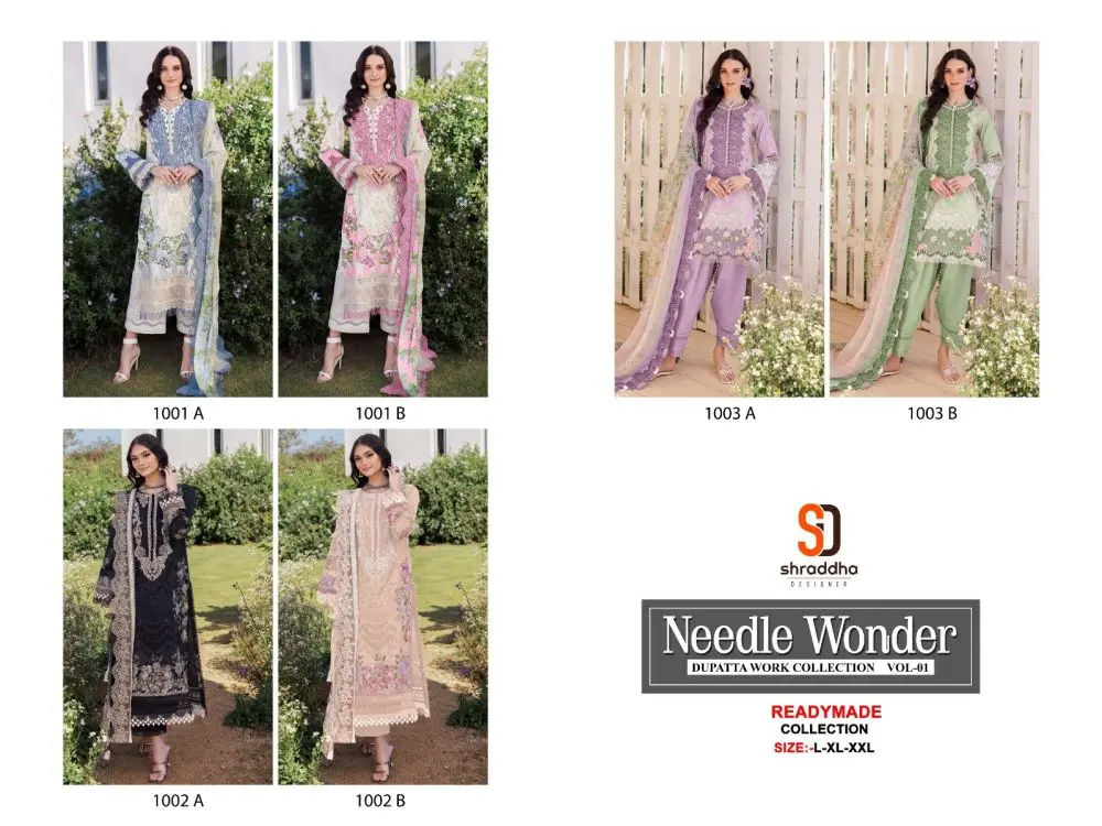 SHRADDHA DESIGNER NEEDLE WONDER READYMADE WITH OPEN IMAGES