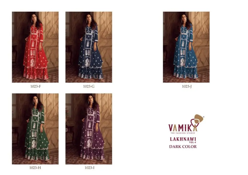 Vamika LAKHNAVI VOL 4 Dark Colors stitched