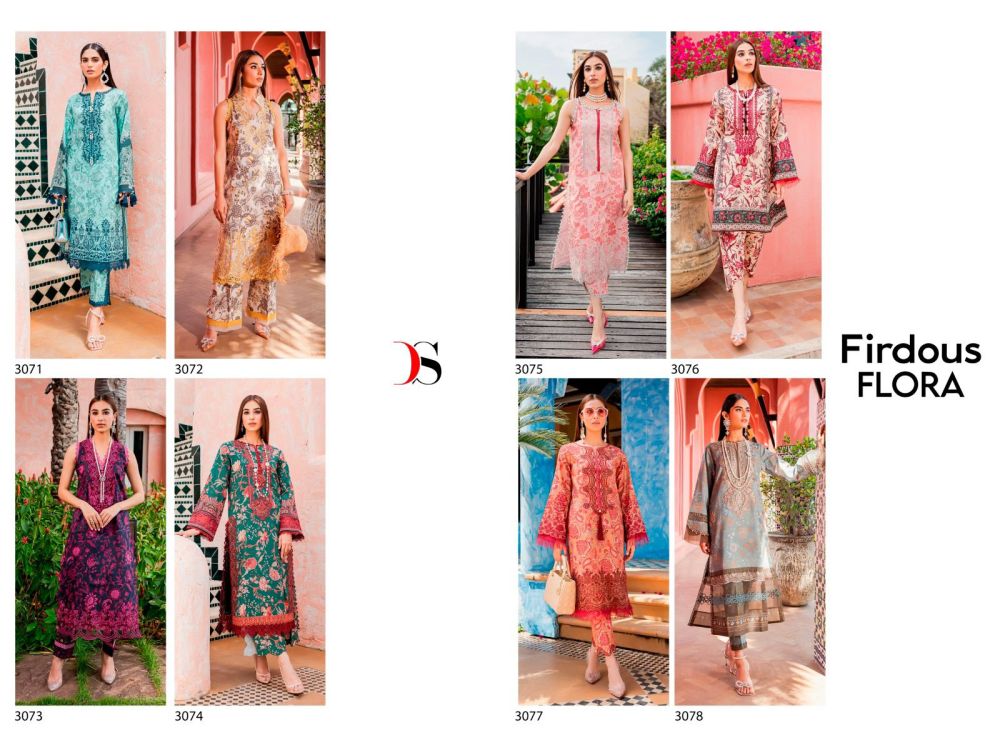 DEEPSY SUITS Firdous FLORA Chiffon Dupatta