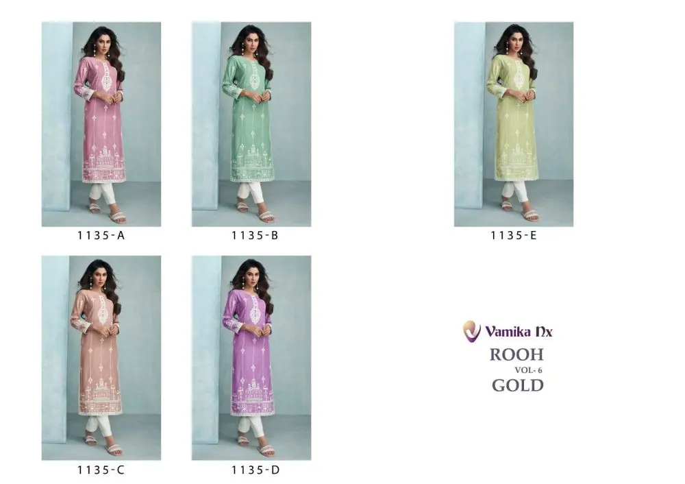 VAMIKA NX ROOH VOL 6 Gold with pant