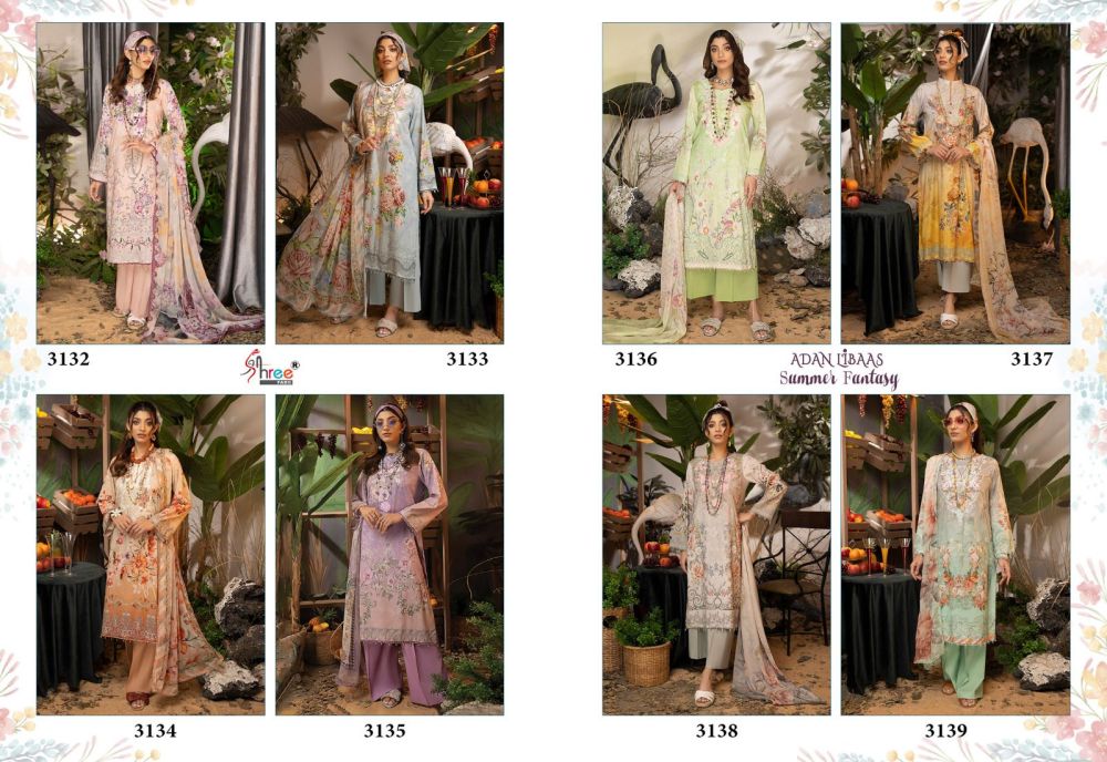 SHREE FABS Adan Libaas Summer FANTASY Chiffon Dupatta with open images