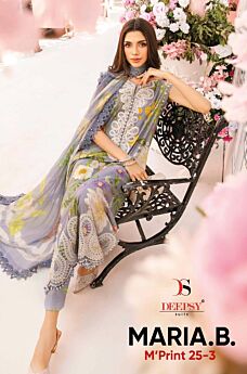 DEEPSY SUITS MARIA B MPRINT 25 3 COTTON DUPATTA WITH OPEN IMAGES