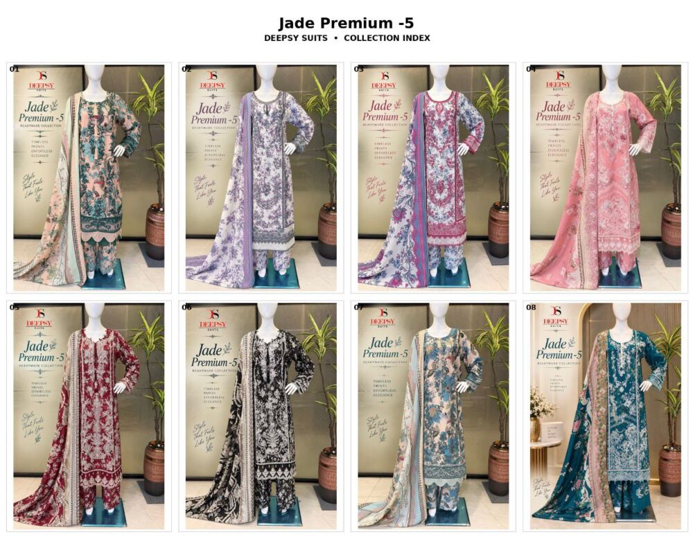 DEEPSY SUITS Jade Premium 5 Readymade Coton Dupatta
