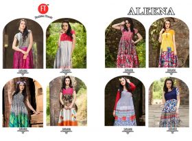 Aleena Georgette Satin Readymade Tops with Open Images