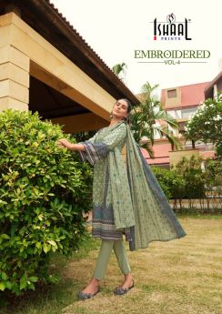 ISHAAL Embroidered lawn vol 4 with open images