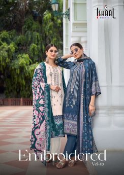 ISHAAL Embroidered lawn vol 10