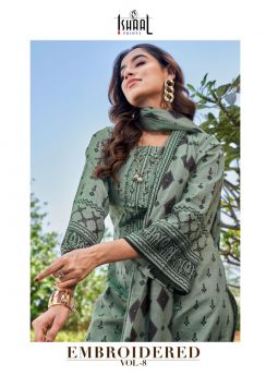 ISHAAL Embroidered lawn vol 8