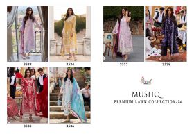 SHREE FABS MUSHQ PREMIUM LAWN COLLECTION 24 Chiffon Dupatta with open images
