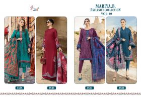 SHREE FABS MARIA B EXCLUSIVE COLLECTION VOL 10 Chiffon Dupatta with open images