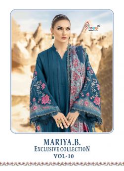 SHREE FABS MARIA B EXCLUSIVE COLLECTION VOL 10 Chiffon Dupatta with open images