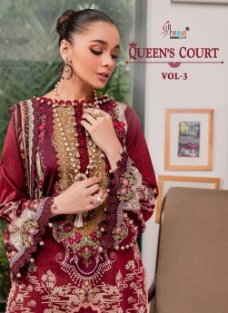 SHREE FABS QUEENS COURT VOL 3 COTTON DUPATTA with open images