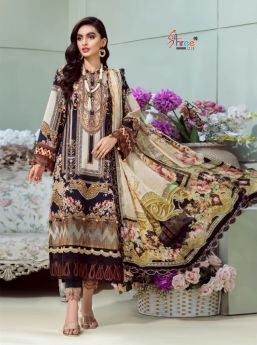 Shree Fabs Jade Bliss Lawn Collection Chiffon Dupatta with Open Images