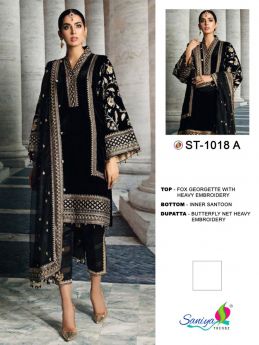 Saniya D.No 1018 Embroidered Collection with Open Image