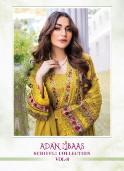 Shree fabs ADAN LIBAAS SCHIFFLI COLLECTION VOL 8 with open images