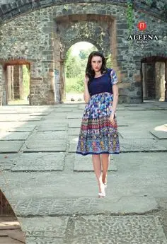 Aleena Georgette Satin Readymade Tops with Open Images