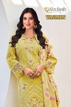 ALZOHAIB YASMIN COTTON DUPATTA WITH OPEN IMAGES