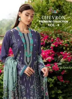 SHREE FABS Chevron Premium vol 8 Chiffon Dupatta with open images