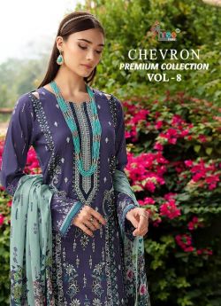 SHREE FABS Chevron Premium vol 8 Cotton Dupatta with open images