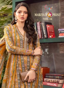 Shree fabs MARIA B M PRINT VOL 16 Cotton Dupatta