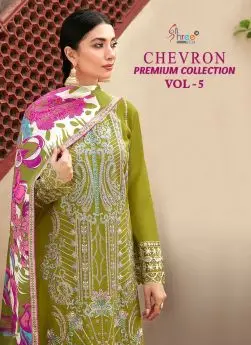 SHREE FABS CHEVRON PREMIUM COLLECTION vol 5 Chiffon Dupatta with open images