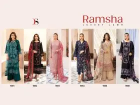 DEEPSY SUITS RAMSHA Luxury Lawn Cotton Dupatta